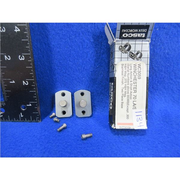 Tasco Two Piece Base - Winchester 70 LA/SA, Stainless Finish
