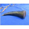 Image 3 : 2 Vintage Small Powder Horns - 1 is Cracked, Other has a Leather Strap