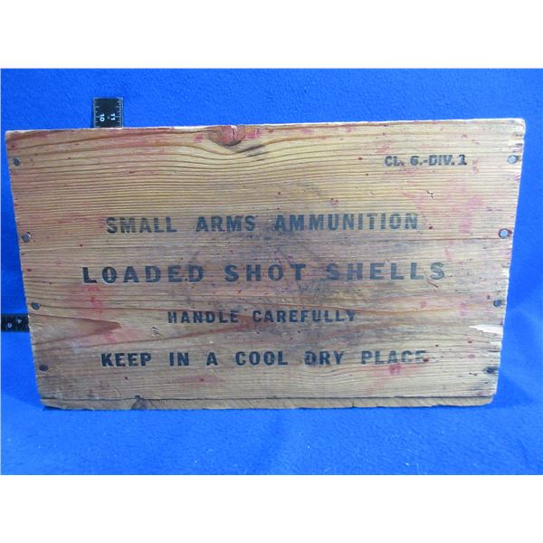 Eatonia Loaded Shot Shells Wood Ammo Box - 14 3/4" x 9 1/4" x 8 3/4" High