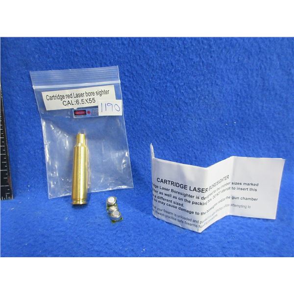 NEW - 6.5X55 Cartridge Red Laser Bore Sight with Batteries