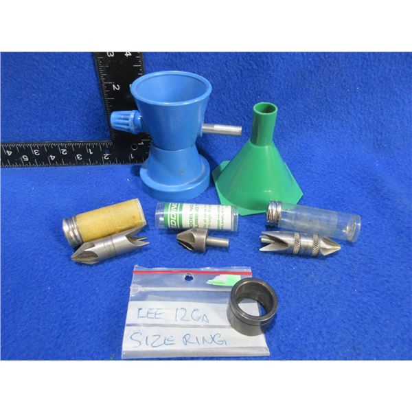 Lot of Misc. Reloading Tools - Powder Trickler, Funnel, Deburring Tools, Etc.