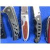 Image 2 : 4 Assorted Folding Lock Blade Knives, 1 Swiss Style & 1 Key Chain