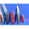 Image 3 : 4 Assorted Folding Lock Blade Knives, 1 Swiss Style & 1 Key Chain