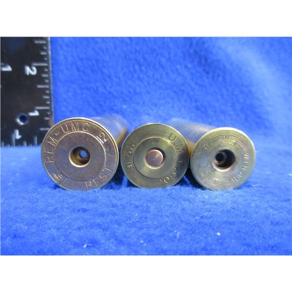 3 Brass Shotshells - 12 Ga., 20 Ga. & 16 Ga. (We Can Not Ship - Pick Up Only)