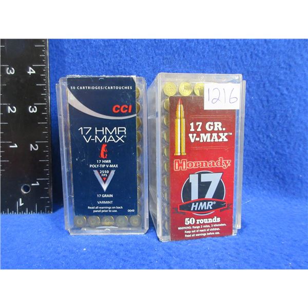 17 HMR 17gr Hornady & CCI Cartridges (We Can Not Ship - Pick Up Only)