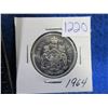 Image 1 : 1964 Canada 50 Cent Coin - .800 Silver