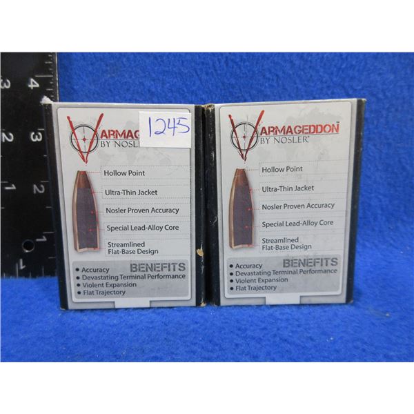 22 Cal. .224" 40gr FBHP Nosler Bullets - 2 Sealed Boxes of 100