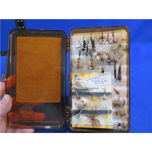 Lot of 50+ Hand Tied Fly Fishing Flies in Plano Case