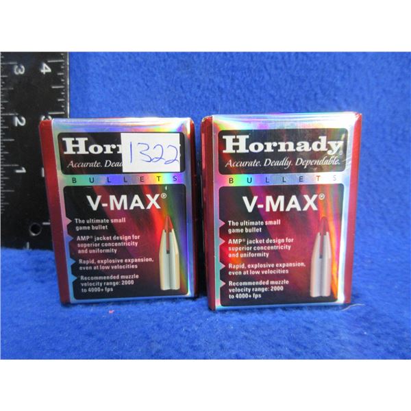 20 Cal. 32gr V-Max Hornady Bullets - 2 Sealed Boxes of 100