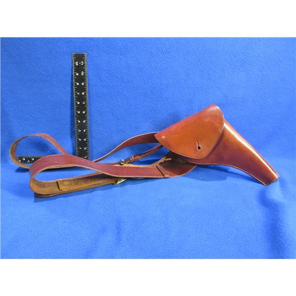 Obsolete RCMP Leather Belt and Holster - Size 40 - Marked with Fused "MP"