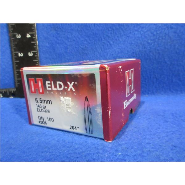 6.5MM .264" 143gr ELD-X Hornady Bullets - Sealed Box of 100