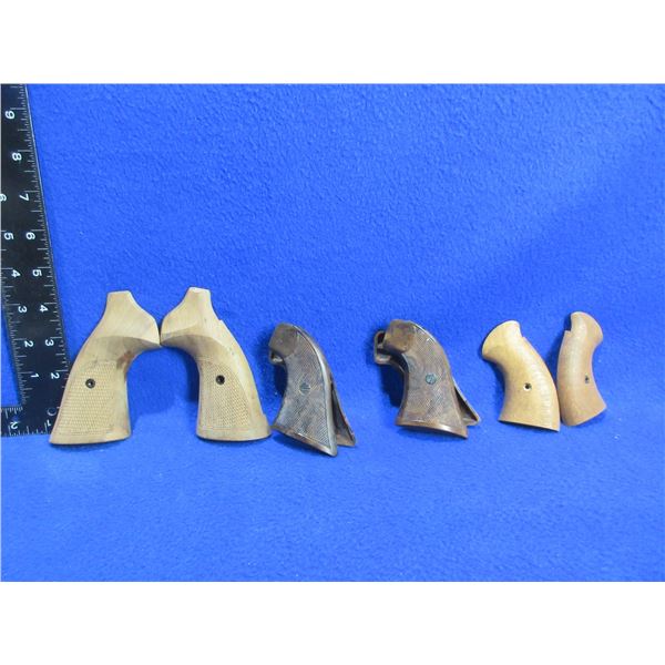 3 Pairs of Handgun Grips - 2 Appear to be Colt SAA (Plastic) & 2 Pairs Unknown Wood