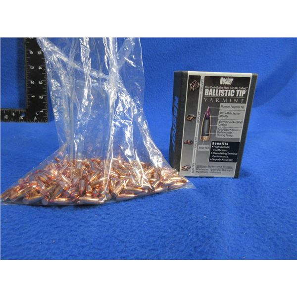 20 Cal. .204" 32gr Spitzer Nosler Bullets - Box of Approx. 220