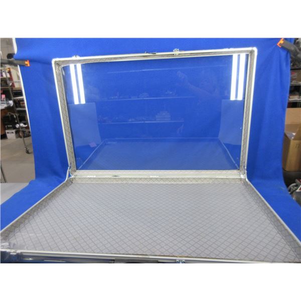 Aluminum and Glass Display Case - Has Been Taped in Various Spots