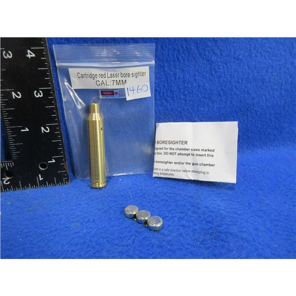 NEW - 7MM Cartridge Red Laser Bore Sight with Batteries