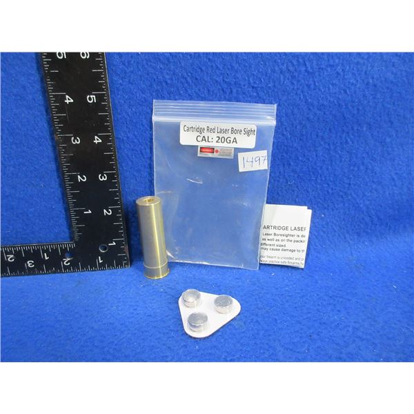 NEW - 20 Gauge Cartridge Red Laser Bore Sight with Batteries