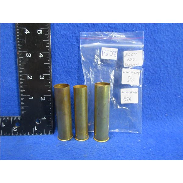 3 Brass Shotshells - 28 Ga., 20 Ga. x 2 (We Can Not Ship - Pick Up Only)