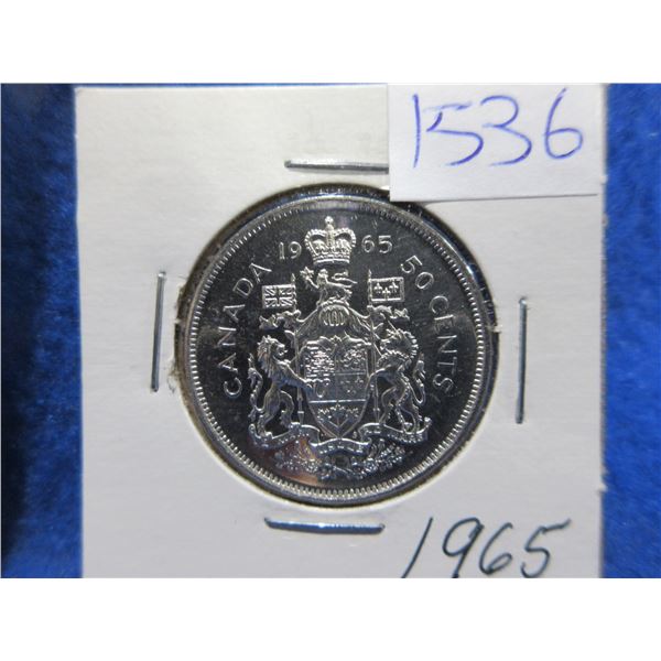 1965 Canada 50 Cent Coin - .800 Silver