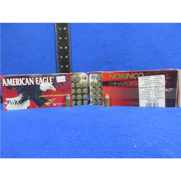 45 Auto Reloads - 2 Boxes of 50 (We Can Not Ship - Pick Up Only)