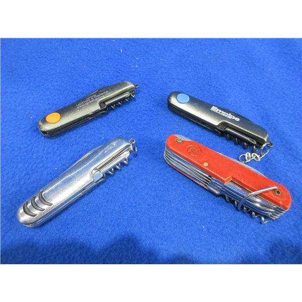 4 Swiss Style Folding Pocket Knives