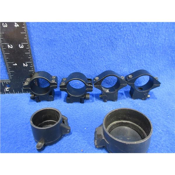2 Pairs of 1" .22 Rimfire Rings & Butler Creek Flip-Up Len Covers(10 Eye & 04 Obj)