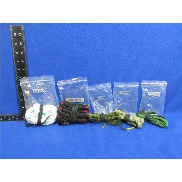 NEW - 5 Pull Thrus - 12 Ga., 20 Ga., 22 Cal., 30 Cal. and 38 Cal./9MM