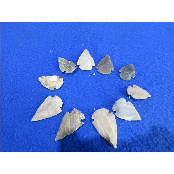 10 Arrowheads - Approx. 1" to 1 1/2" Length