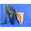 Image 1 : 2 Leather Holsters - Right Hand - Hansen Leather Mfg & Unmarked