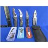 Image 1 : 3 Folding Lock Blade Knives & Multi-Tool Pliers - Appear New