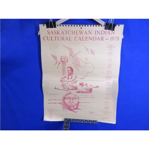 Vintage Saskatchewan Indian Cultural Calendar 1978