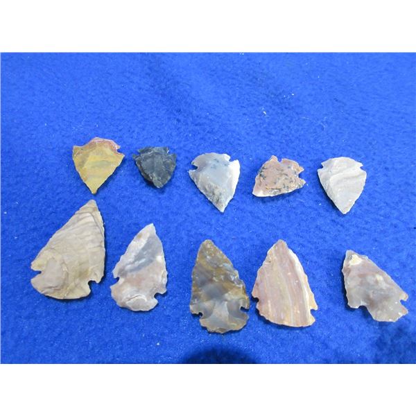 10 Arrowheads - Approx. 1" to 1 1/2" Length