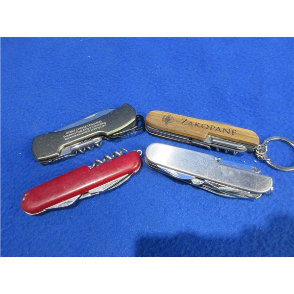 4 Swiss Style Folding Pocket Knives