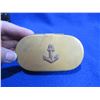Image 1 : Vintage French Brass Tobacco Box with Copper Anchor