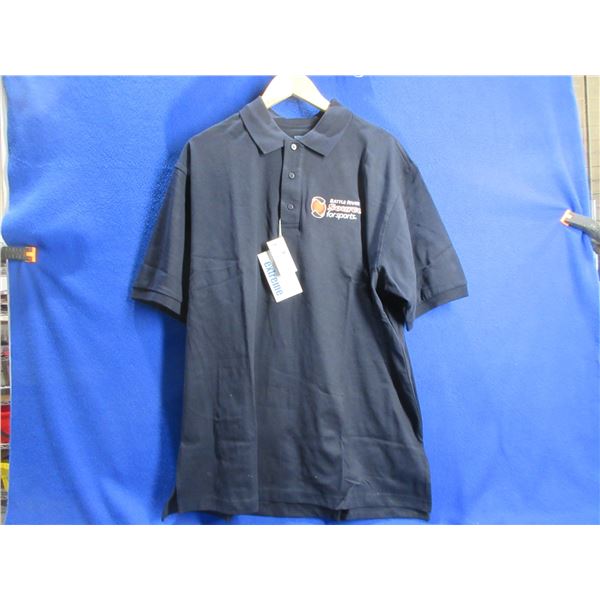 NEW - Battle River Source for Sports Polo Style Shirt - Size XL, Navy Blue