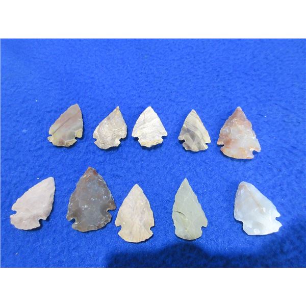 10 Arrowheads - Approx. 1" to 1 1/2" Length