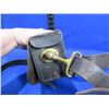 Image 3 : Antique Dutch Military Cartridge Pouch with Shoulder Strap & Brass Hardware
