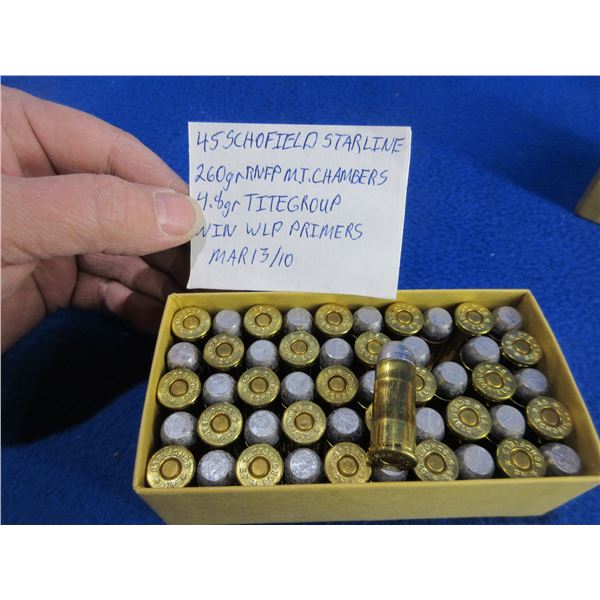 45 Schofield Reloads - Box of 50 (We Can Not Ship - Pick Up Only)