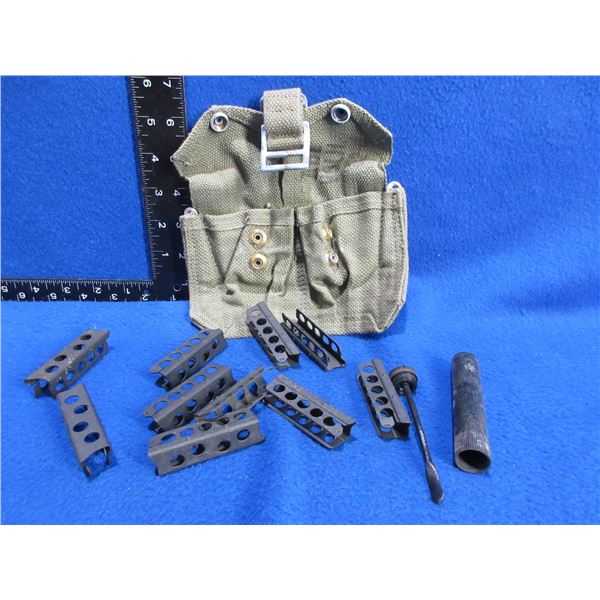 Lee Enfield Stripper Clip Kit - 10 Stripper Clips, Oiler and Pouch