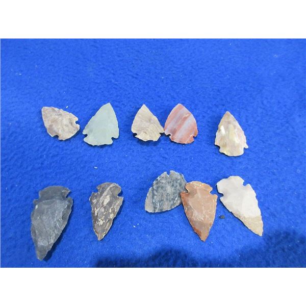 10 Arrowheads - Approx. 1" to 1 1/2" Length