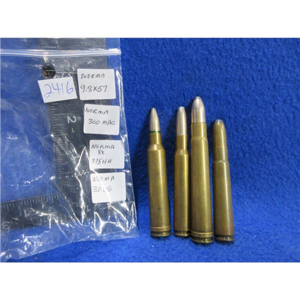 Collector Ammo - 4 Norma Cartridges (We Can Not Ship - Pick Up Only)