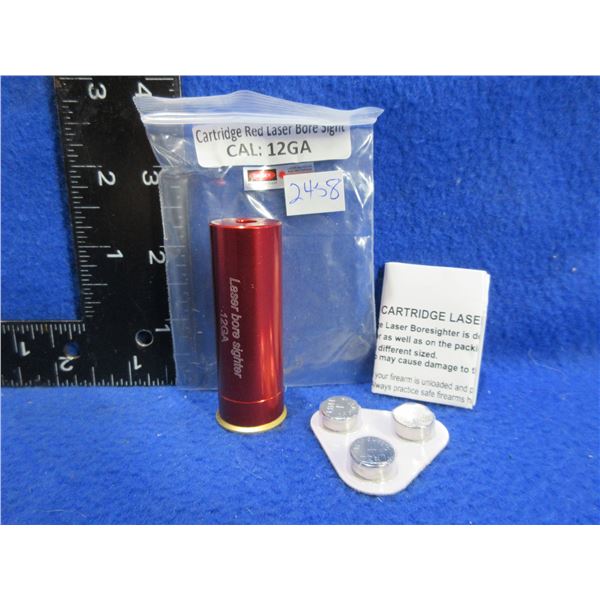 NEW - 12 Gauge Red Laser Bore Sight with Batteries