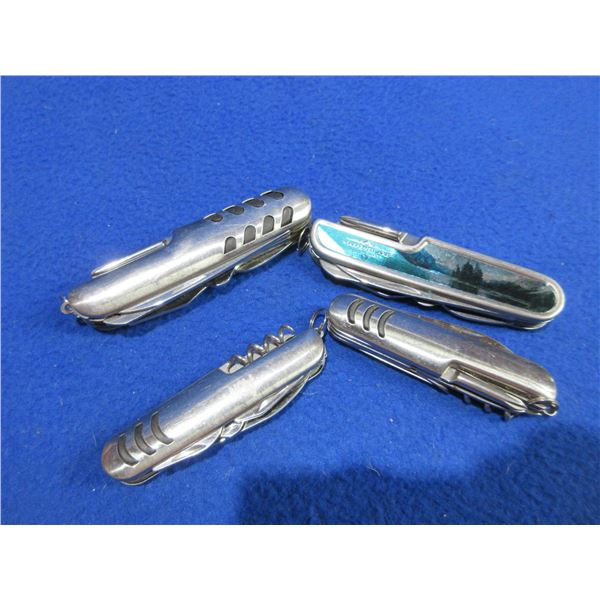 4 Swiss Style Folding Pocket Knives