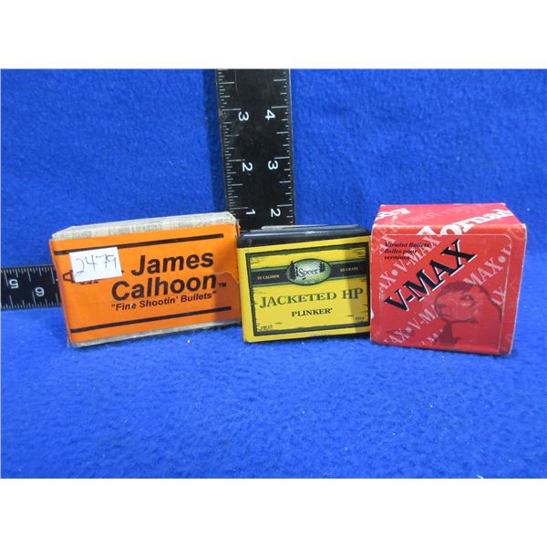 22 Cal. .224" Bullets - 3 Boxes of 100