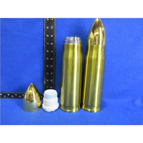 2 Bullet Thermoses with Flip Top - Appear Unused