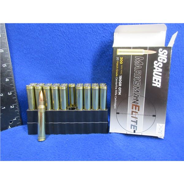 300 Win. Mag 190gr OTM Sig Sauer Cartridges (We Can Not Ship - Pick Up Only)