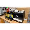 Image 3 : COMMERCIAL SLUSH PUPPIE ORIGINAL 3-BAY SLUSHY MACHINE & ORGANIZER WITH STRAWS, CUPS & LIDS CONTENTS