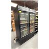 Image 1 : NEWTOP COMMERCIAL BOTTOM MOUNT GLASS DOOR BEVERAGE COOLER SML-GD54R-BLK-SW WITH ASSORTED CANNED