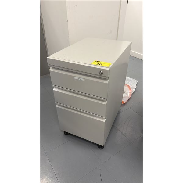 4-DRAWER PORTABLE LOCKING FILE CABINET (NO KEY)