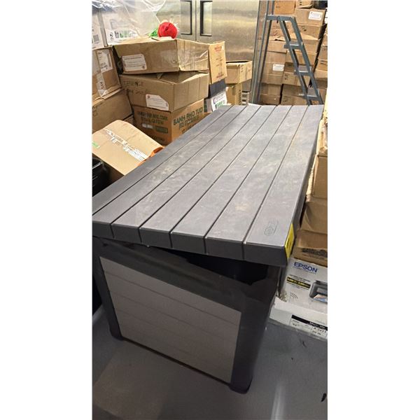 KETER PLASTIC STORAGE BOX WITH ASSORTED CONTENTS