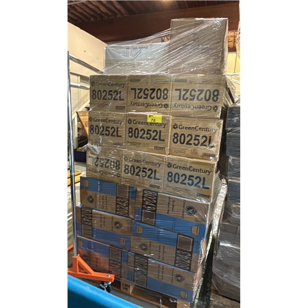 PALLET OF ASSORTED ITEMS INCLUDING; THEO PLASTIC HEAVY SPOONS, SAYE RECTANGLE 28OZ CONTAINERS WITH